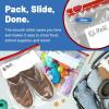 Reli. 2 Gallon Slider Bags (50 Count) 13×15 inch Jumbo Food Storage Bags, 2 Gallon | Slider, Write on Label | 2Gal Sliding Storage | Extra Large Clear w/Red Sliding Closure for Food