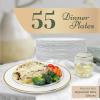 Reli. 55 Pcs Plastic Dinner Plates, Disposable (10.25 inch, White w/Gold Rim) | Plates for Party, Heavy Duty | Elegant White Dinner Tray | Hard Plastic, for Wedding, Birthday, Christmas
