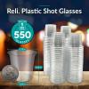 Reli. (550 Count 1 oz Plastic Shot Glasses Disposable | Clear Jello Shot Cups | Mini Plastic Cups for Party, Sauces, Samples | BPA Free, Shatterproof, 1oz Mini Glasses Disposable