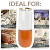 Reli. Champagne Flutes Plastic | 25 Pack | 9 oz – Gold Rim Clear | Stemless Premium Plastic Champagne Flutes | Party-Perfect for Celebrations(25)