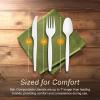 Reli. Compostable Utensils Set (180 Pack) | (60 Ea.) Knives, Forks, Spoons Disposable Utensils Heavy Duty | Compostable Cutlery Set for Party, Events | BPA Free, Cornstarch,Composting Flatware (White)