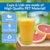 Reli. Plastic Cups with Lids 20 oz | 100 Sets | Clear Plastic Cups with Lids | To Go, Leak Proof | Use for Smoothies, Iced Coffee(100)
