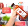 Reli. Plastic Juice Bottles [24 Bulk Pack, 16 oz] Square 16 oz Plastic Bottles with Caps & Sticker Labels | Clear, Empty for Drinks 16oz | Disposable, Reusable Containers for Juicing, Smoothies(24)
