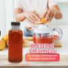 Reli. Plastic Juice Bottles [24 Pack] [12 oz] Square Plastic Juice Bottles with Caps & Sticker Labels | Clear, Empty for Juicing 12oz | Disposable, Reusable Containers for Juicing, Smoothies(24)