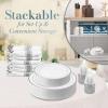 Reli. Plastic Plates for Party | 350 Pcs | White w/Silver Rim | Plates and Napkins Party Supplies | Disposable Dinnerware Set for 50 Guests |Dinner & Dessert Pack, Pre-Rolled Silver Cutlery Set, Cups