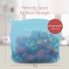 Reli. Reusable Silicone Bags (3 Pack, Multi-Size) | Snack, Sandwich, Gallon (1 Each) Aqua | Silicone Bags for Food Storage | Reusable Food Storage for Meal Prep | Dishwasher/Freezer Safe