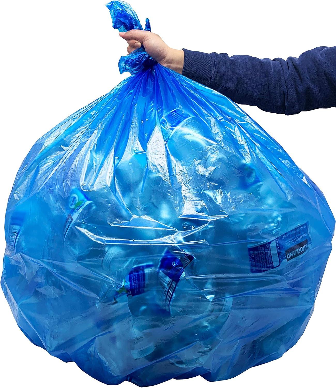imageReli SuperValue 5560 Gallon Recycling Bags 150 Count Blue Trash Bags Made in the USA