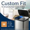 Reli. SuperFit Code H (120 Count) | Compatible with Simplehuman Code H | Dispenser Pack Custom Fit Liners | Drawstring Trash Bags | 30-35 Liter / 8-9 Gallon | White