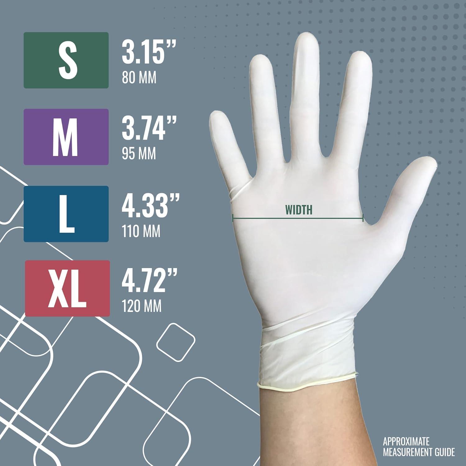 imageReli Latex Gloves XLarge 550 Bulk Pack Disposable PowderFree White Gloves Bulk Pack