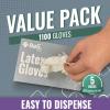 Reli Large White Latex Disposable Gloves, Powder-Free, Non-Sterile, All Purpose Use, 1100 Count