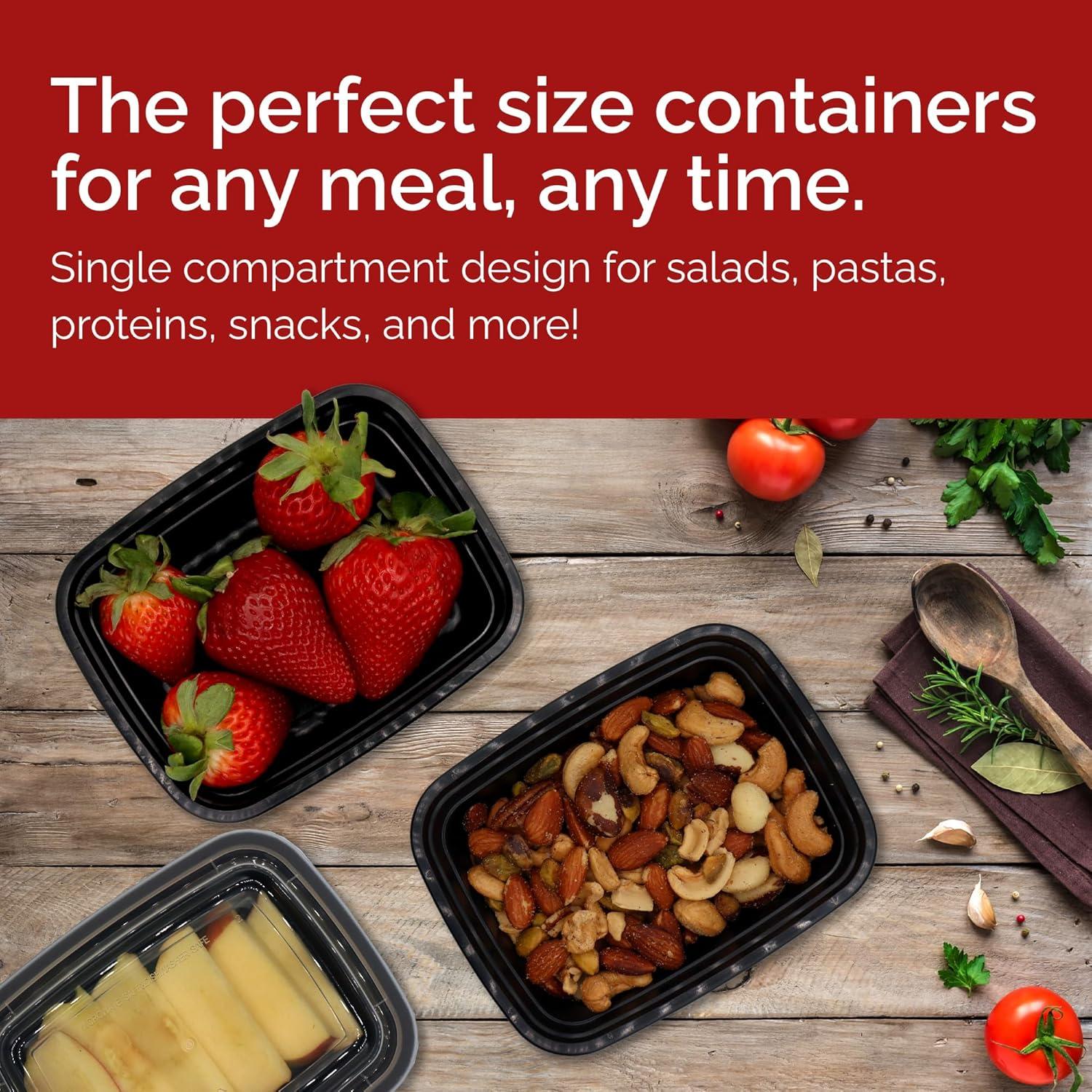 imageReli Meal Prep Containers 12 oz 27 Pack 1 Compartment Meal Prep Containers Reusable Plastic Take Out Food Box Microwavable Small Boxes with Lids for Takeout Leftover