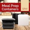Reli. Meal Prep Containers 12 oz (27 Pack) 1 Compartment Meal Prep Containers Reusable | Plastic Take Out Food Box, Microwavable | Small Boxes with Lids for Takeout, Leftover