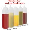 Reli. Plastic Squeeze Bottles, 32 oz. | 8 Pack | Condiment Squeeze Bottles for Sauces | Clear w/Tethered Caps | 32 Ounce Hot Sauce, Ketchup | Condiments, Olive Oil, Liquids(8)