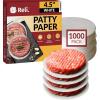 Reli. Hamburger Patty Paper (1000 Pack) (4.5 Inch Round) | Wax Paper | Food Grade Patty & Parchment Non-Stick Sheets for Burger Press/Separating Frozen Patties,Restaurant-Grade (4.5″)