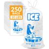 Reli. Plastic Ice Bags 10 lb (250 Pack Bulk) Cotton Drawstring | 12″x21″ Ice Bags Reusable, Heavy Duty | Clear, Freezer Safe Storage | 1.5 Mil