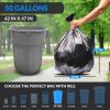 Reli. 50 Gallon Trash Bags (25 Count) | Black | Twist Ties Included | Extra Tough, Leak-Proof, Heavy Duty Garbage Bags | Ideal for Large Clean Ups