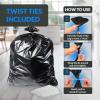 Reli. 50 Gallon Trash Bags (25 Count) | Black | Twist Ties Included | Extra Tough, Leak-Proof, Heavy Duty Garbage Bags | Ideal for Large Clean Ups