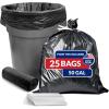 Reli. 50 Gallon Trash Bags (25 Count) | Black | Twist Ties Included | Extra Tough, Leak-Proof, Heavy Duty Garbage Bags | Ideal for Large Clean Ups