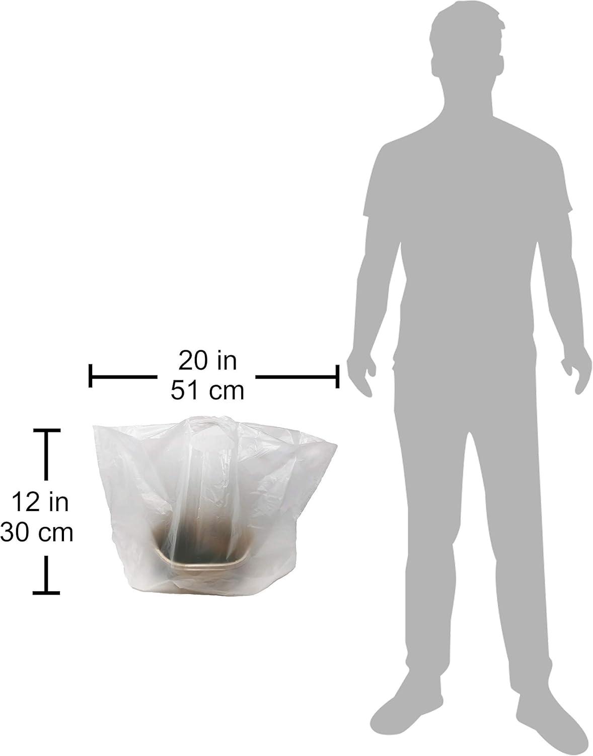 imageReli Take OutTo Go Bags 500 Count Bulk Medium 20 L x 95 W x 12 H White Carry Out Shopping Bag Die Cut Handle Square Bottom Reusable Food Service Restaurant Catering Delivery