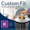 Reli. SuperFit Code K (225 Count) | Compatible with Simplehuman Code K | Custom Fit Liners | Drawstring Trash Bags | 35-45 Liter / 9-12 Gallon | White | Roll Pack