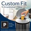Reli. SuperFit Code P (225 Count) | Compatible with Simplehuman Code P | Custom Fit Liners | Drawstring Trash Bags | 50-60 Liter / 13-16 Gallon | White | Roll Pack