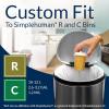 Reli. SuperFit Code R/C (220 Count) | Compatible with Simplehuman Code R/C | Custom Fit Liners | Drawstring Trash Bags | 10-12 Liter / 2.6-3.2 Gallon | White | Roll Pack