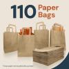Reli. 5.25×3.25×8 in. Small Paper Bags with Handles | 110 Pack | Kraft Brown Paper Bags with Flat Handles Bulk | Ideal for Gifts, Retail, Shopping, Merchandise, Crafts