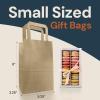 Reli. 5.25×3.25×8 in. Small Paper Bags with Handles | 110 Pack | Kraft Brown Paper Bags with Flat Handles Bulk | Ideal for Gifts, Retail, Shopping, Merchandise, Crafts
