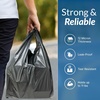 Reli. T-shirt Plastic Bags | 175 Pack | Black Plastic Bags with Handles (Plain) | Ideal for Grocery, Shopping, Food Take Out/To Go, Small Business