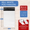 Reli. Poly Mailers 6×9 | 1000 Pcs Bulk | Small Mailing Envelopes/Shipping Bags | White Packaging Bags for Shipping | Non-Padded Poly Mailers | Self Sealing for Small Items, Bulk (White)