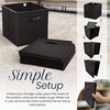 Reli. 13x13x13 Storage Cube Bins (8 Pack) | Large Cube Organizer Bins | 13×13 Fabric Storage Boxes | Fits Kallax | Collapsible, Foldable Fabric Cubby Box (Square) | Kids Room Organization (Black)