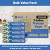 Reli. 2 Gallon Bags (125 Count) 13×15 inch Freezer | Bulk 2 Gallon with Double Zipper & Write-On Label | Heavy-Duty Clear