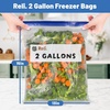 Reli. 2 Gallon Bags (125 Count) 13×15 inch Freezer | Bulk 2 Gallon with Double Zipper & Write-On Label | Heavy-Duty Clear