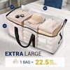 Reli. Moving Bags Heavy Duty (1 Pack) | Extra Large Totes for Storage & Packing | Small Space & Dorm Room Essentials | Packing Bags with Handles & Zippers | Alternative to Moving Boxes (Clear)