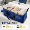 Reli. Moving Bags Heavy Duty (2 Pack) | Extra Large Totes for Storage & Packing | Small Space & Dorm Room Essentials | Packing Bags with Handles & Zippers | Alternative to Moving Boxes (Blue)