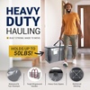 Reli. Moving Bags Heavy Duty (6 Pack) | Extra Large Totes for Storage & Packing | Small Space & Dorm Room Essentials | Packing Bags with Handles & Zippers | Alternative to Moving Boxes (Grey)