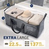 Reli. Moving Bags Heavy Duty (6 Pack) | Extra Large Totes for Storage & Packing | Small Space & Dorm Room Essentials | Packing Bags with Handles & Zippers | Alternative to Moving Boxes (Grey)