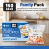 Reli. Gallon Freezer Bags (150pk) | Resealable Freezer Storage, Gallon Size | Food Storage Resealable Bags | Leak-Proof Double Zipper, Microwave-Safe, Write-On Label, BPA Free