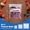 Reli. Quart Freezer Bags (175pk) | Resealable Freezer Storage, Quart Size | Food Storage Resealable Bags | Leak-Proof Double Zipper, Microwave-Safe, Write-On Label, BPA Free
