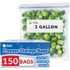 Reli. Gallon Freezer Bags (150pk) | Resealable Freezer Storage, Gallon Size | Food Storage Resealable Bags | Leak-Proof Double Zipper, Microwave-Safe, Write-On Label, BPA Free