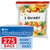 Reli. Quart Food Storage Bags (275pk) | Resealable Storage With Sliders | Quart Size Resealable Bags For Food, Toys, Supplies | Slide to Seal, Microwave-Safe, Write-On Label, BPA Free