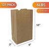 Reli. Brown Paper Lunch Bags (125 Pack) | 6 lb Brown Lunch Bags, Luncheon Sacks for Snacks and Gifts | Medium Size, Kraft Paper | Multipurpose for Lunch, Snacks, Gifts, Arts & Crafts, DIY