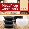 Reli. Meal Prep Container Bowls, 24 oz (25 Pack) Meal Prep Containers Reusable | Plastic Take Out Food Boxes, Microwavable Bowls | Disposable with Lids | Use for Takeout, To Go, Leftover