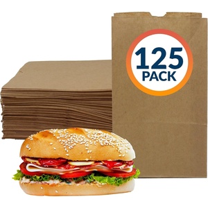 Reli. Brown Paper Lunch Bags (125 Pack) | 6 lb Brown Lunch Bags, Luncheon Sacks for Snacks and Gifts | Medium Size, Kraft Paper | Multipurpose for Lunch, Snacks, Gifts, Arts & Crafts, DIY