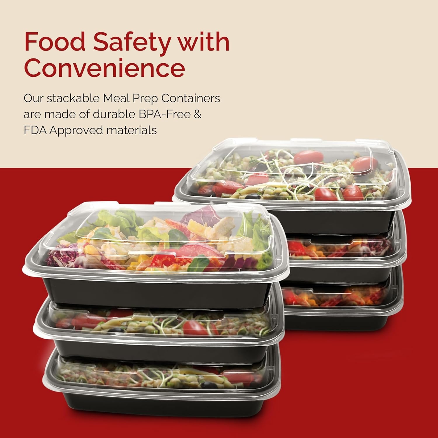 image:imageReli Meal Prep Containers 32 oz 25 Pack Takeout amp Carryout Food Boxes with Lids