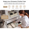 Reli. Drawer Organizers (14 Pack) | Storage Dividers, Dresser Dividers & Organization Bins for Clothes, Baby Nursery | Foldable Fabric Drawer Containers for Bras, Socks, Underwear (Beige)