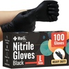 Reli. Black Nitrile Gloves, Large (100 Pack) | Heavy Duty Disposable Gloves | Powder Free, Latex Free, Food Safe | Single-Use | Premium Nitrile Rubber Material for Mechanic, Cleaning, Cooking