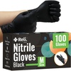 Reli. Black Nitrile Gloves, Medium | Disposable Gloves (100 Pack) | Powder Free, Latex Free, Food Safe | Single-Use | Premium Nitrile Rubber Material for Automotive Work, Cleaning, Cooking