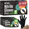 Reli. Black Nitrile Gloves, Medium | Disposable Gloves (1000 Pack, Bulk) | Powder Free, Latex Free, Food Safe | Single-Use | Premium Nitrile Rubber Material for Automotive Work, Cleaning, Cooking