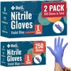 Reli. Nitrile Gloves, Large | Disposable Gloves (500 Pack, Bulk) | Powder Free, Latex Free, Food Safe | Single-Use | Premium Nitrile Rubber for Cleaning, Automotive, Salon | Violet Blue/Iris Blue